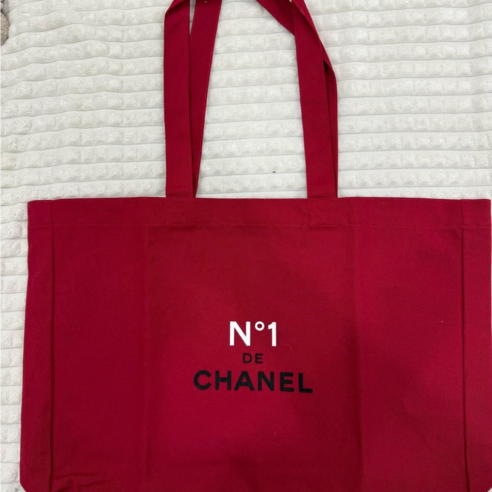 CHANEL Red Tote Bag with Classic Design